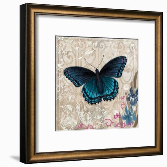 Dark Blue Butterfly-Alan Hopfensperger-Framed Art Print