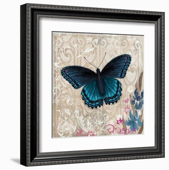 Dark Blue Butterfly-Alan Hopfensperger-Framed Art Print