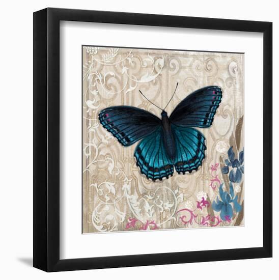 Dark Blue Butterfly-Alan Hopfensperger-Framed Art Print