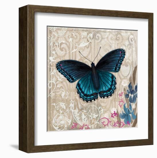 Dark Blue Butterfly-Alan Hopfensperger-Framed Art Print