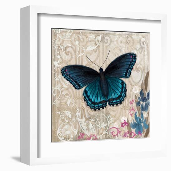 Dark Blue Butterfly-Alan Hopfensperger-Framed Art Print