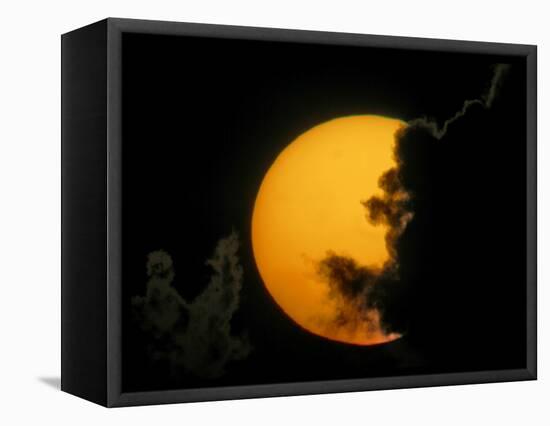 Dark Clouds and Sun at Sunset, Fort De Soto Park, Florida, USA-Arthur Morris-Framed Premier Image Canvas