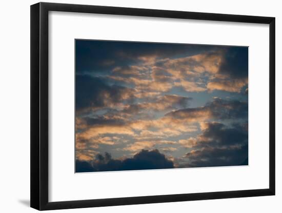 Dark Clouds over a Hilly Landscape at Sunset-Clive Nolan-Framed Photographic Print