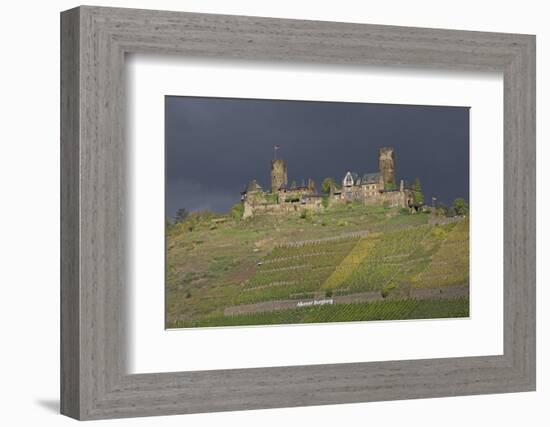 Dark Clouds over the Thurand Castle Near Alken on the Moselle-Uwe Steffens-Framed Photographic Print