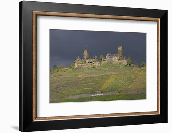 Dark Clouds over the Thurand Castle Near Alken on the Moselle-Uwe Steffens-Framed Photographic Print