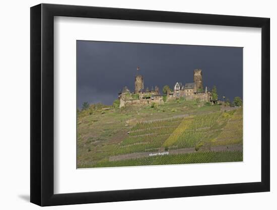 Dark Clouds over the Thurand Castle Near Alken on the Moselle-Uwe Steffens-Framed Photographic Print