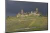 Dark Clouds over the Thurand Castle Near Alken on the Moselle-Uwe Steffens-Mounted Photographic Print