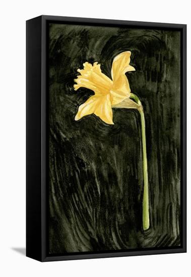 Dark Daffodils I-Emma Caroline-Framed Stretched Canvas