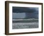 Dark Dramatic Shot of Tropical Storm Coming Ashore at Pensacola, Florida Beach. Water Spout Descend-forestpath-Framed Photographic Print