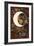 Dark Floral Lunar Eclipse-null-Framed Premium Giclee Print
