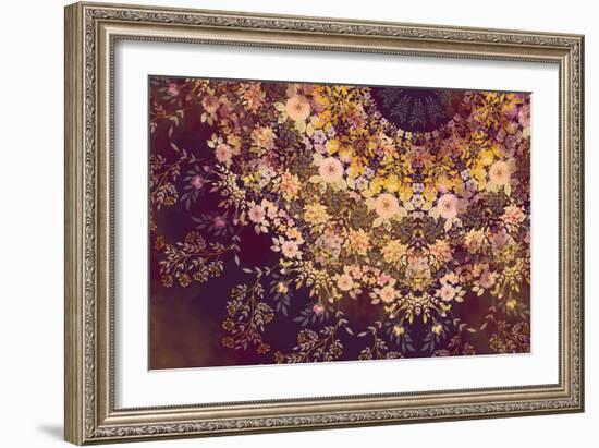 Dark Floral Mandala-null-Framed Art Print