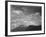 Dark Foreground And Clouds Mountains Highlighted "Heaven's Peak" Glacier NP Montana. 1933-1942-Ansel Adams-Framed Art Print