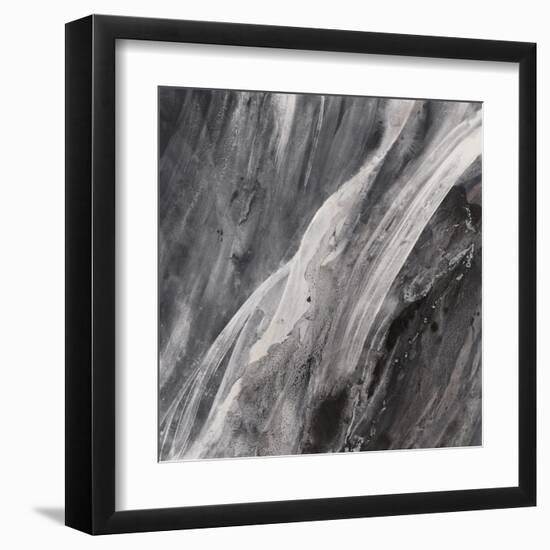 Dark Grey Splash-Albena Hristova-Framed Art Print