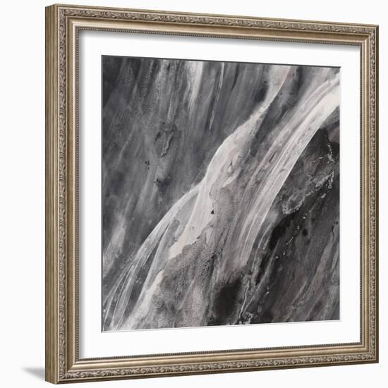 Dark Grey Splash-Albena Hristova-Framed Art Print