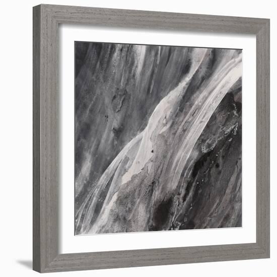 Dark Grey Splash-Albena Hristova-Framed Art Print