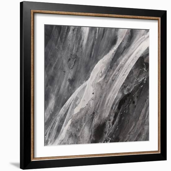 Dark Grey Splash-Albena Hristova-Framed Art Print