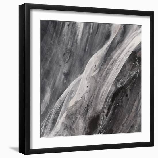 Dark Grey Splash-Albena Hristova-Framed Art Print