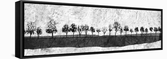 Dark Ink Trees-Ynon Mabat-Framed Stretched Canvas