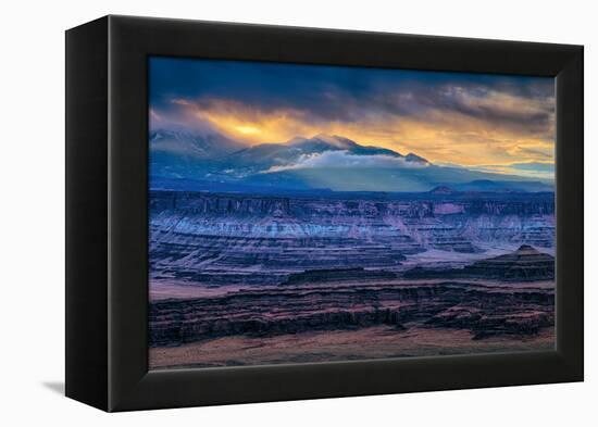 Dark Morning Brew at Dead Horse Point, Moab Utah, Canyonlands-Vincent James-Framed Premier Image Canvas