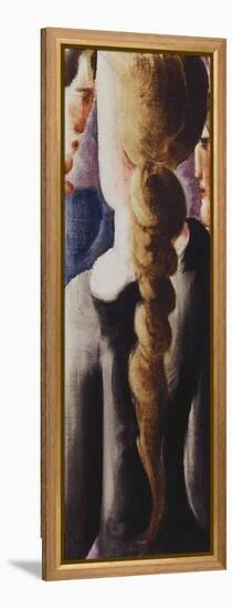 Dark Pigtail from Behind, Small Image I, Schwarzbezopfte Von Hinten, Kleinbild I, 1932-Oskar Schlemmer-Framed Premier Image Canvas