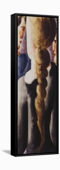 Dark Pigtail from Behind, Small Image I, Schwarzbezopfte Von Hinten, Kleinbild I, 1932-Oskar Schlemmer-Framed Premier Image Canvas