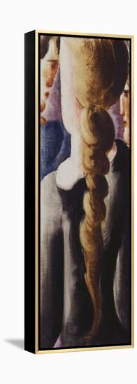 Dark Pigtail from Behind, Small Image I, Schwarzbezopfte Von Hinten, Kleinbild I, 1932-Oskar Schlemmer-Framed Premier Image Canvas