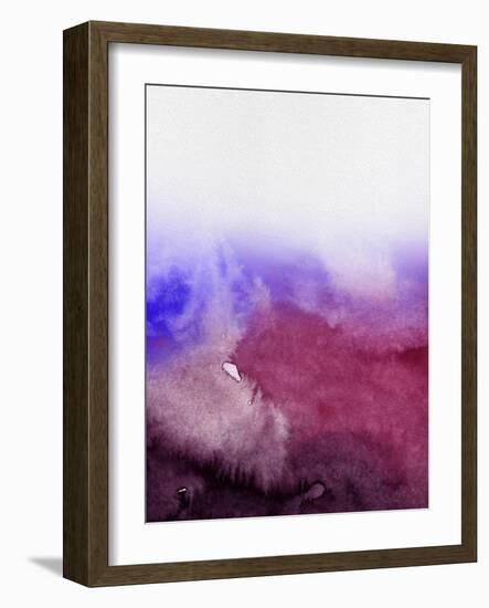 Dark Purple Watercolor-Hallie Clausen-Framed Art Print