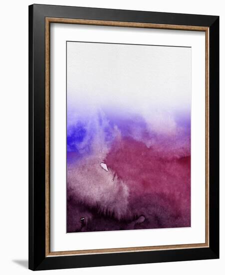 Dark Purple Watercolor-Hallie Clausen-Framed Art Print