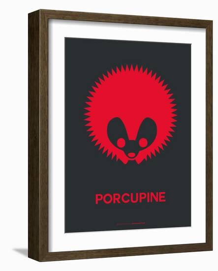 Dark Red Porcupine Multilingual Poster-NaxArt-Framed Art Print