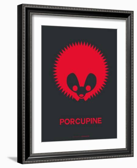 Dark Red Porcupine Multilingual Poster-NaxArt-Framed Art Print