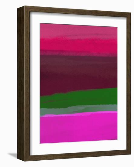 Dark Red Wine and Purple Abstract-Hallie Clausen-Framed Art Print
