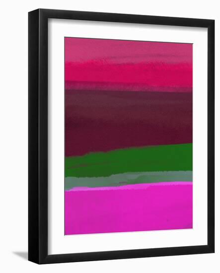 Dark Red Wine and Purple Abstract-Hallie Clausen-Framed Art Print