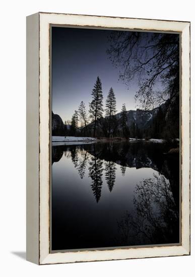 Dark Reflections Merced River Yosemite Valley-Vincent James-Framed Premier Image Canvas