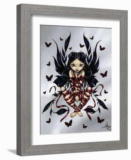 Dark Ribbon Fairy-Jasmine Becket-Griffith-Framed Art Print