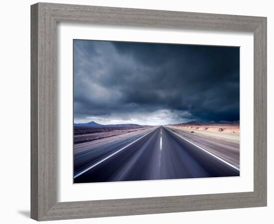 Dark Road-null-Framed Photographic Print