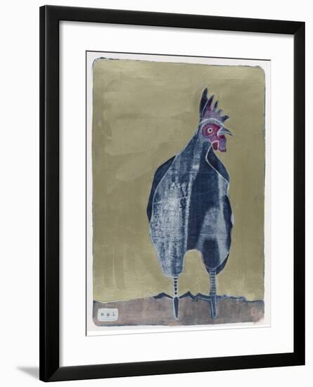 Dark Rooster 2-Maria Pietri Lalor-Framed Giclee Print