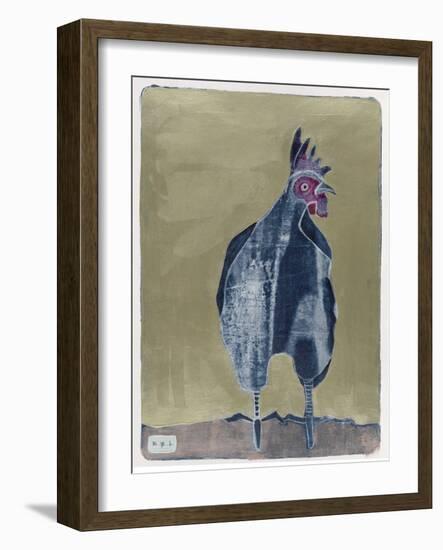 Dark Rooster 2-Maria Pietri Lalor-Framed Giclee Print