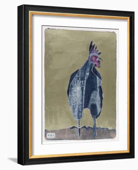 Dark Rooster 2-Maria Pietri Lalor-Framed Giclee Print