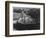 Dark Shadows In Fgnd & Right Framing Cliffs At Left & Center "Grand Canyon NP" Arizona 1933-1942-Ansel Adams-Framed Art Print