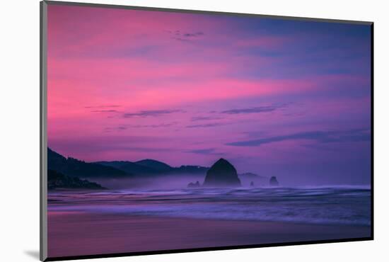 Dark Sunrise Burn, Cannon Beach, Oregon Coast-Vincent James-Mounted Photographic Print