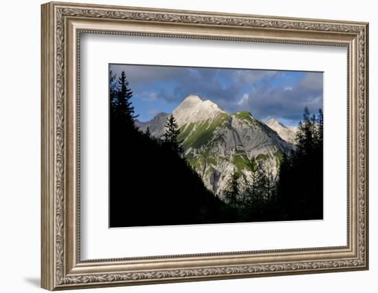 Dark Wood Skylineand Evening Mood in the Karwendel Mountain Range, Tyrol-Rolf Roeckl-Framed Photographic Print