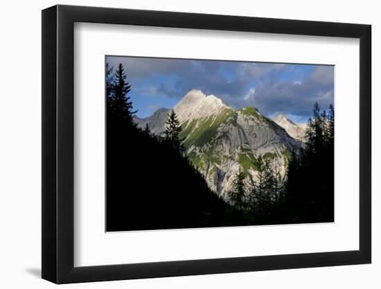 Dark Wood Skylineand Evening Mood in the Karwendel Mountain Range, Tyrol-Rolf Roeckl-Framed Photographic Print