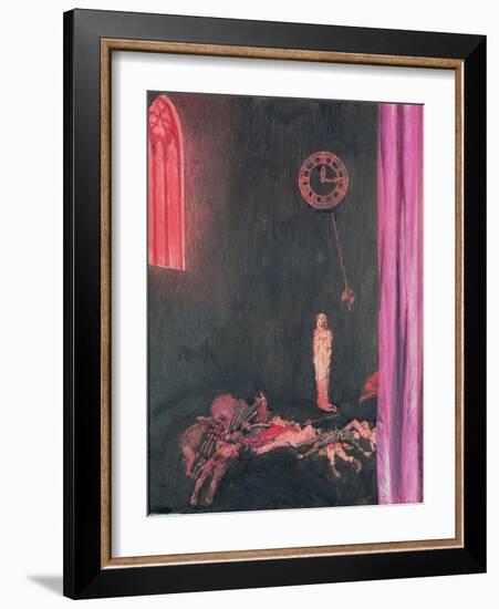 "Darkness and Decay and the Red Death Held Illimitable Dominion over All", Illustration for 'The…-John Byam Liston Shaw-Framed Giclee Print