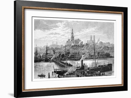 Darling Harbour, from Pyrmont, Sydney, New South Wales, Australia, 1886-Frederic B Schell-Framed Premium Giclee Print