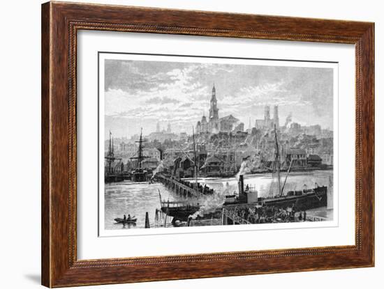 Darling Harbour, from Pyrmont, Sydney, New South Wales, Australia, 1886-Frederic B Schell-Framed Giclee Print