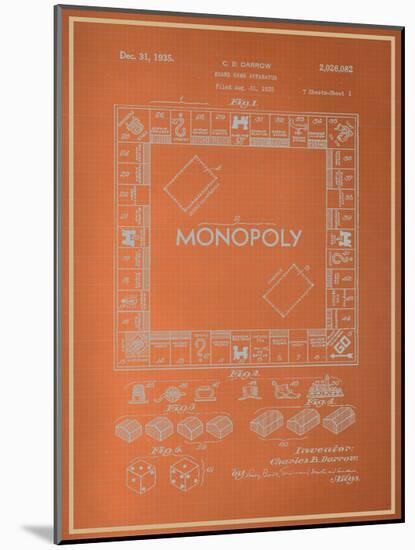 Darrow Monopoly Blueprint-null-Mounted Art Print