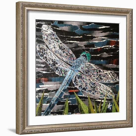 Dart - Emperor Dragonfly at Riverside-Kirstie Adamson-Framed Giclee Print