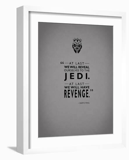 Darth Maul Revenge-Mark Rogan-Framed Art Print