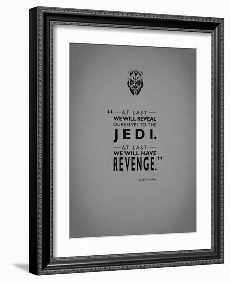 Darth Maul Revenge-Mark Rogan-Framed Art Print