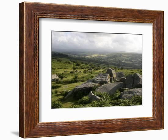 Dartmoor, View Southeast from Bonehill Rocks, Devon, England, United Kingdom, Europe-Lomax David-Framed Photographic Print